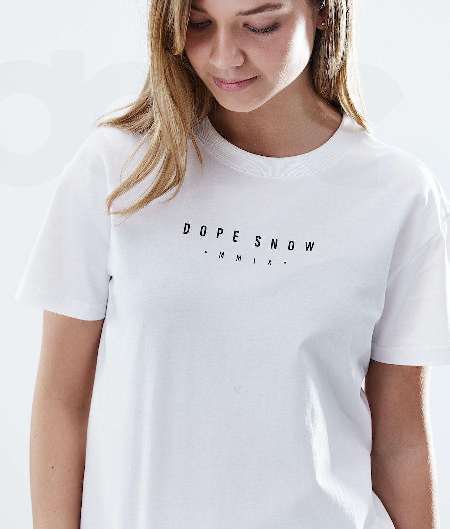 White Women's Dope Regular T-shirts | NZ_D2207