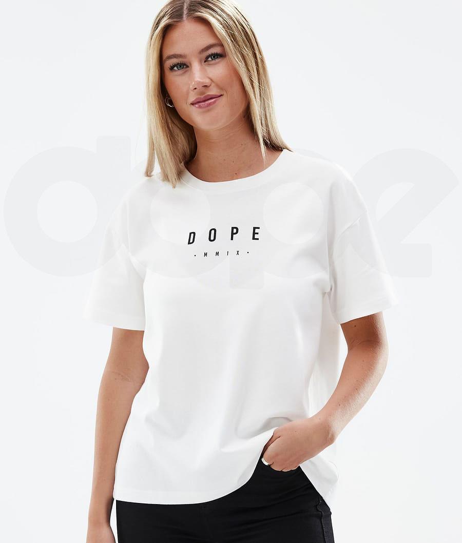 White Women's Dope Standard W T-shirts | NZ_D2091