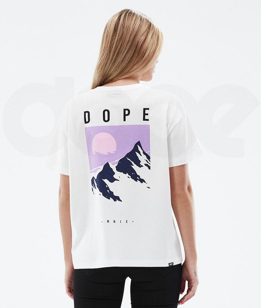 White Women\'s Dope Standard W T-shirts | NZ_D2091