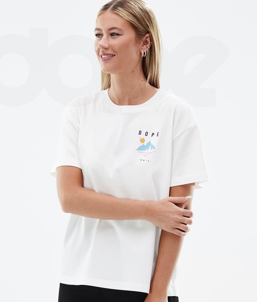 White Women's Dope Standard W T-shirts | NZ_D2445