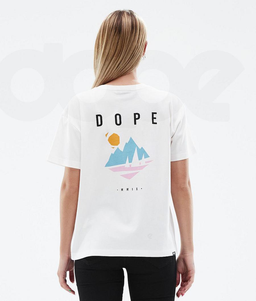 White Women\'s Dope Standard W T-shirts | NZ_D2445