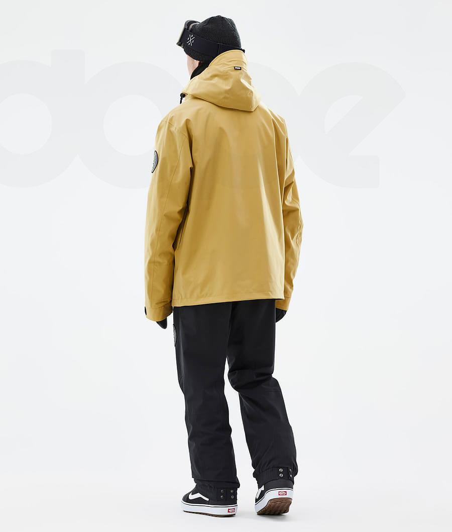 Yellow Men's Dope Blizzard Snowboard Jackets | NZ_D1795