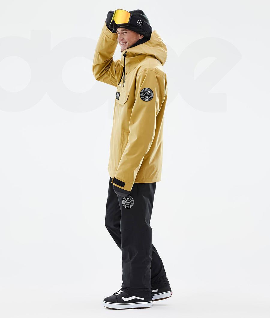 Yellow Men's Dope Blizzard Snowboard Jackets | NZ_D1795