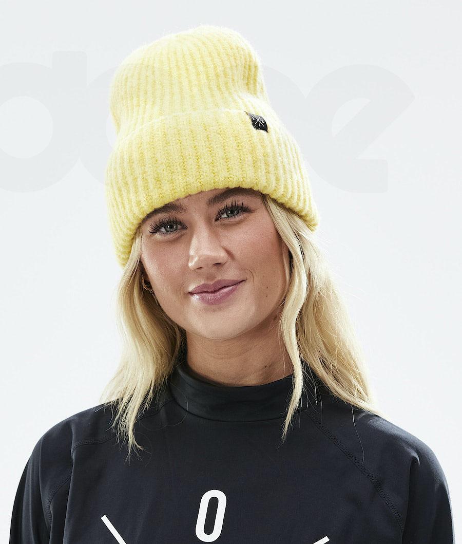Yellow Men's Dope Chunky Beanies | NZ_D2087