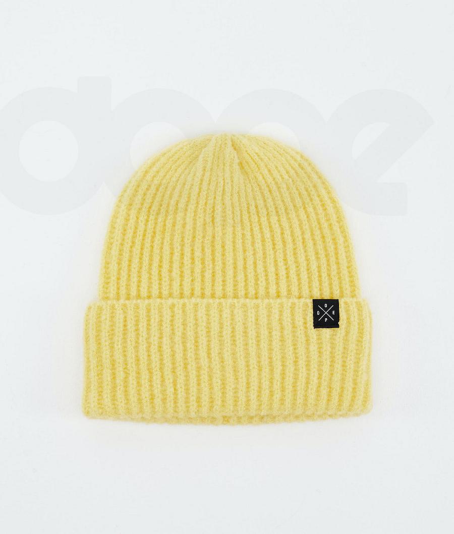 Yellow Men\'s Dope Chunky Beanies | NZ_D2087