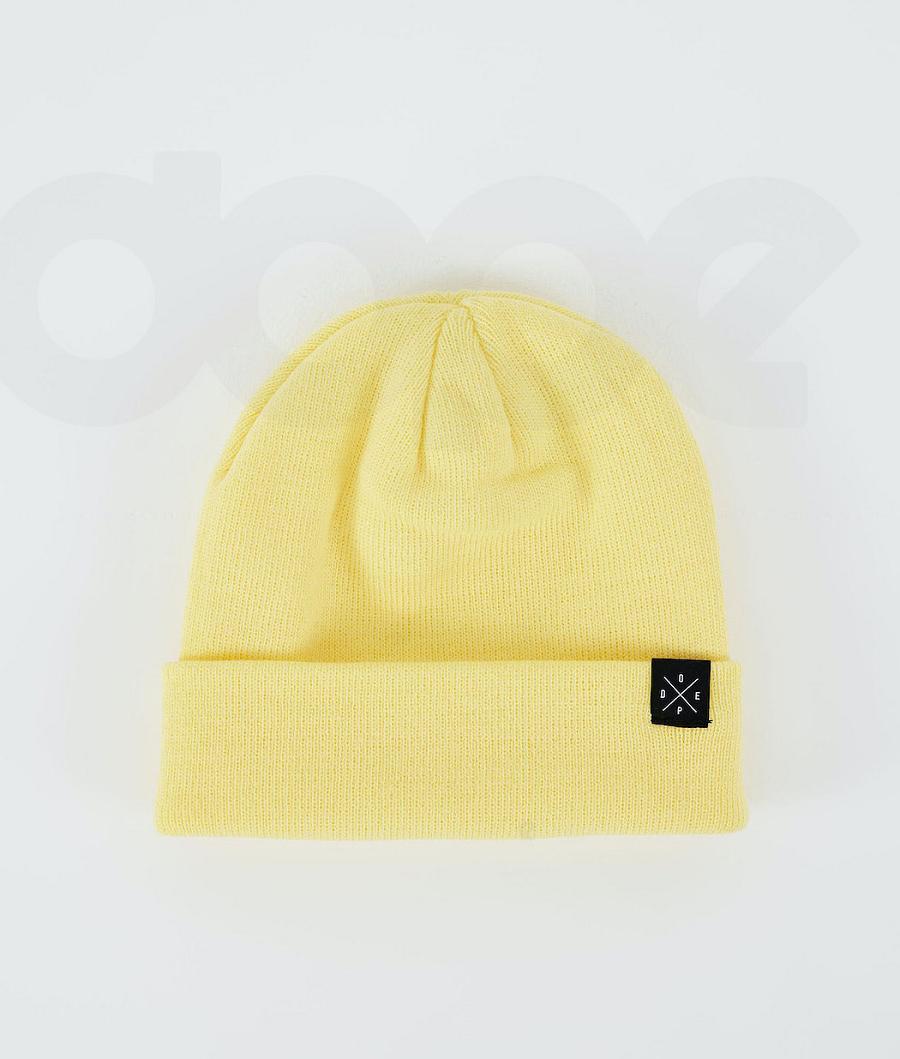 Yellow Men\'s Dope Solitude Beanies | NZ_D1295