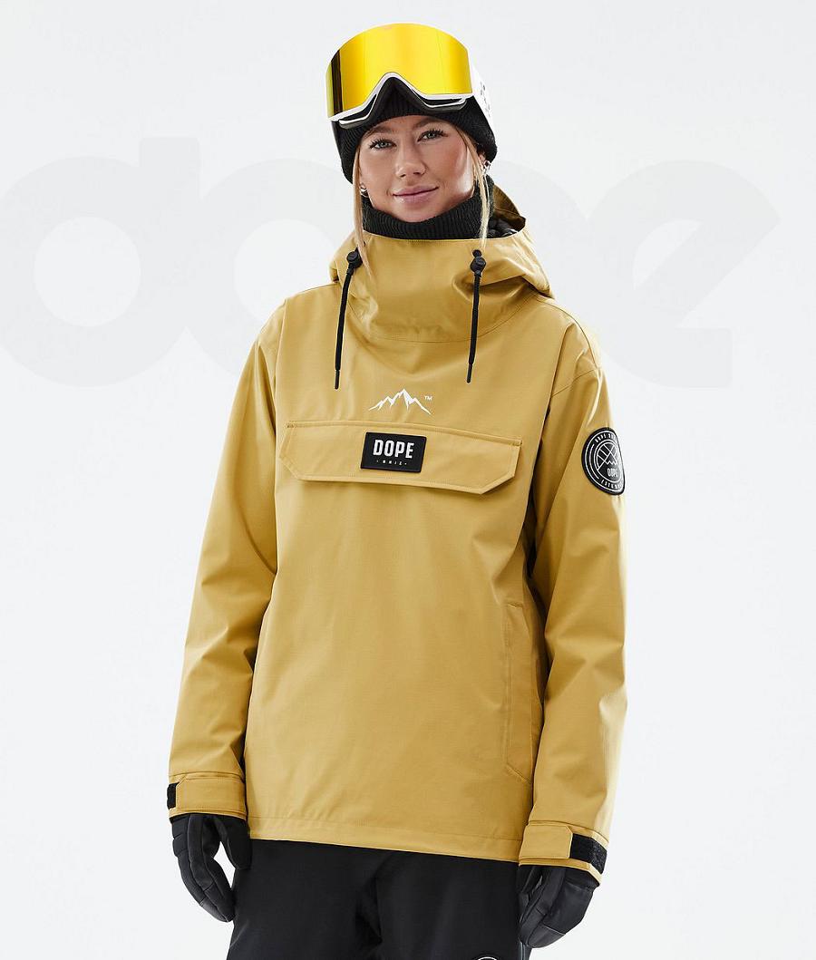 Yellow Women\'s Dope Blizzard W Ski Jackets | NZ_D1590