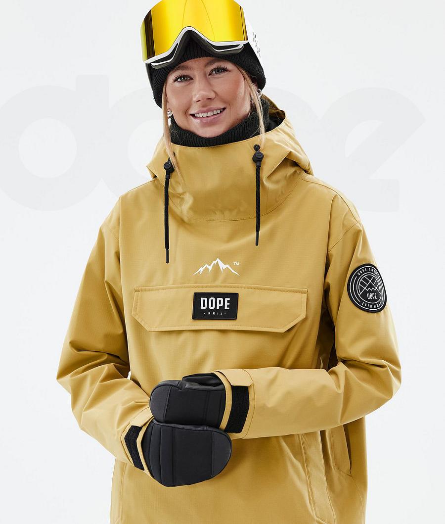 Yellow Women's Dope Blizzard W Snowboard Jackets | NZ_D1936
